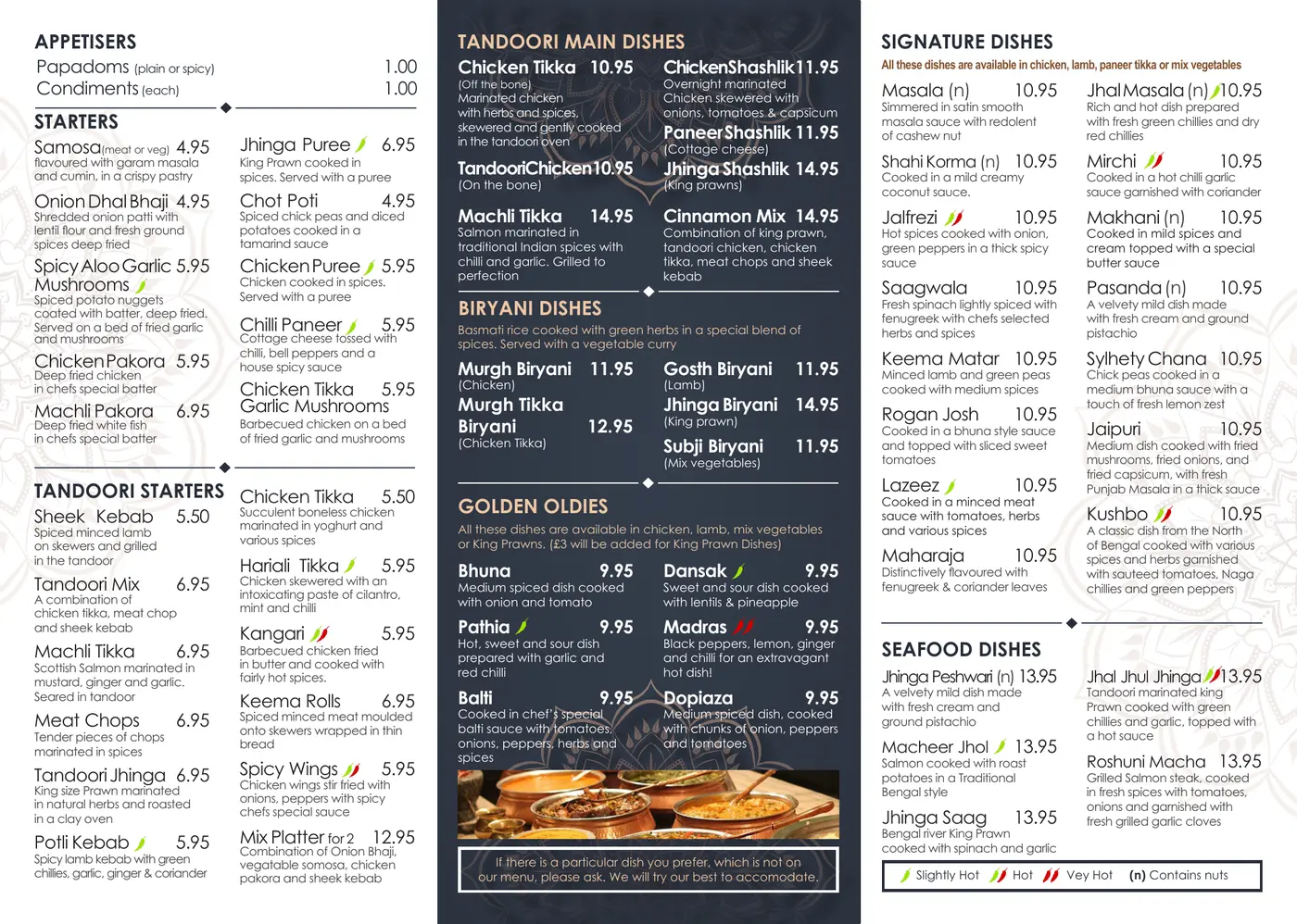Cinnamon Arch takeaway menu page two